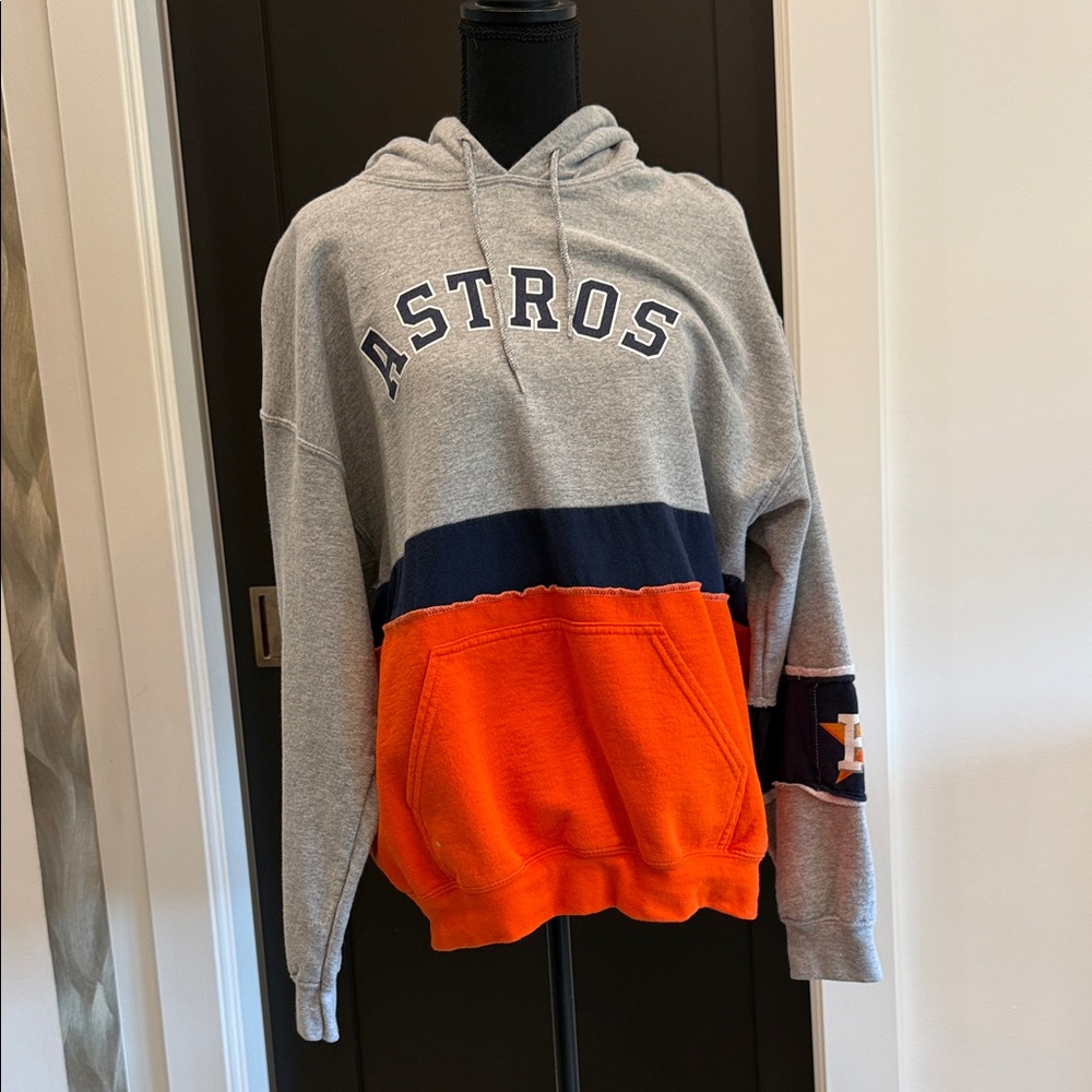 Gray and Orange Women's Hoodie